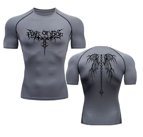 T-shirts de Sport Gym Séchage Rapide avec Imprimé Anime