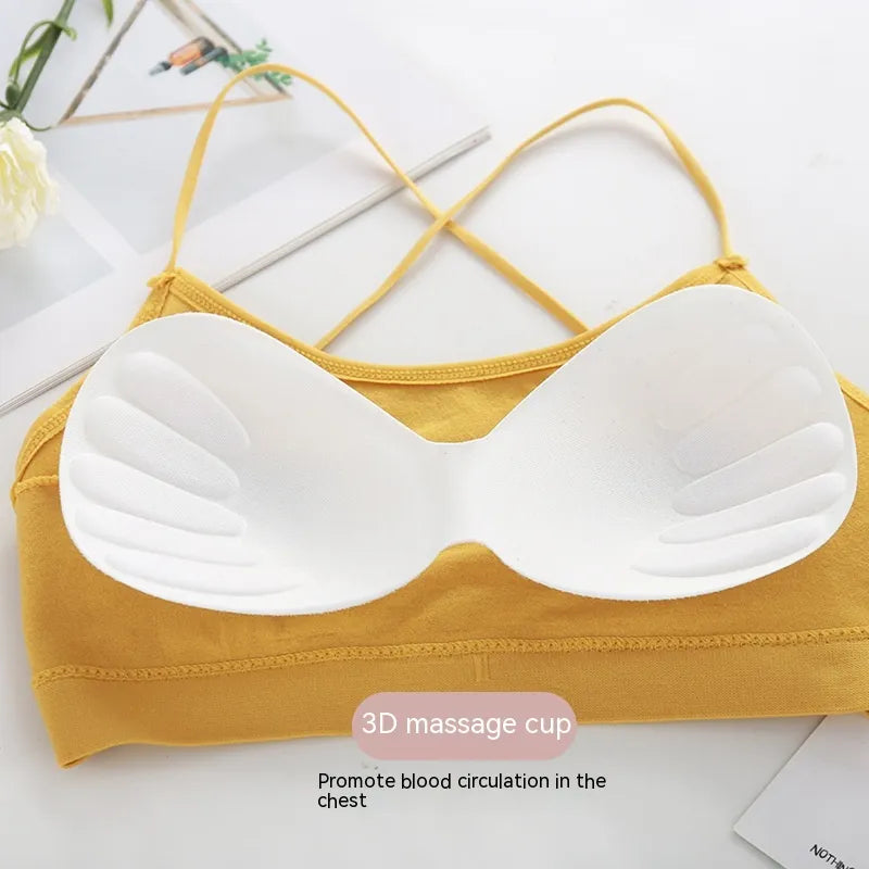 Seamless Double Cross Shoulder Strap Sport Bra