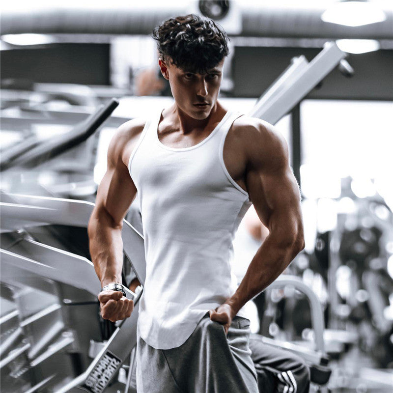 Gilet Sportif en Coton à Côtes pour Hommes, Taille Plus