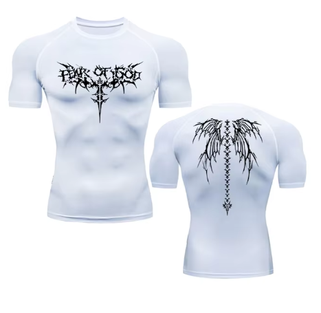 T-shirts de Sport Gym Séchage Rapide avec Imprimé Anime