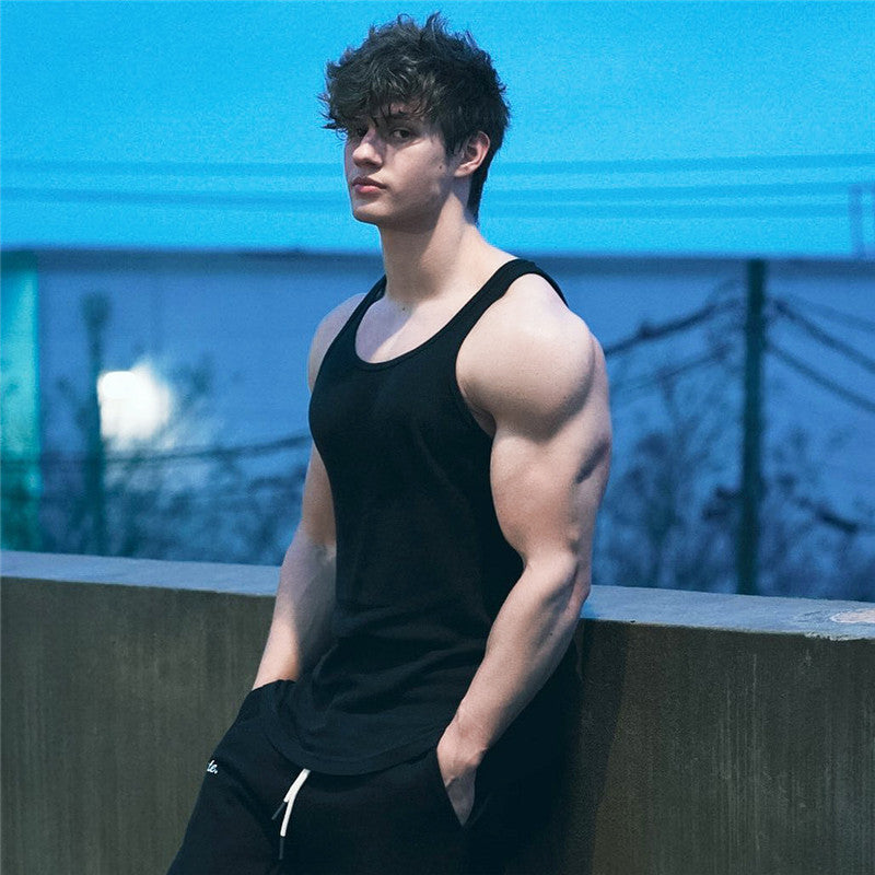 Gilet Sportif en Coton à Côtes pour Hommes, Taille Plus